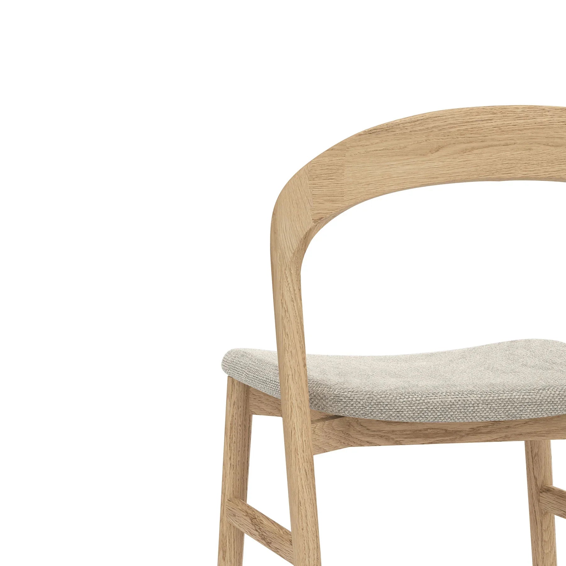 Nestor Dining Chair Soild American Oak – Upholstered W49XD53XH82cm (Melbourne Only)