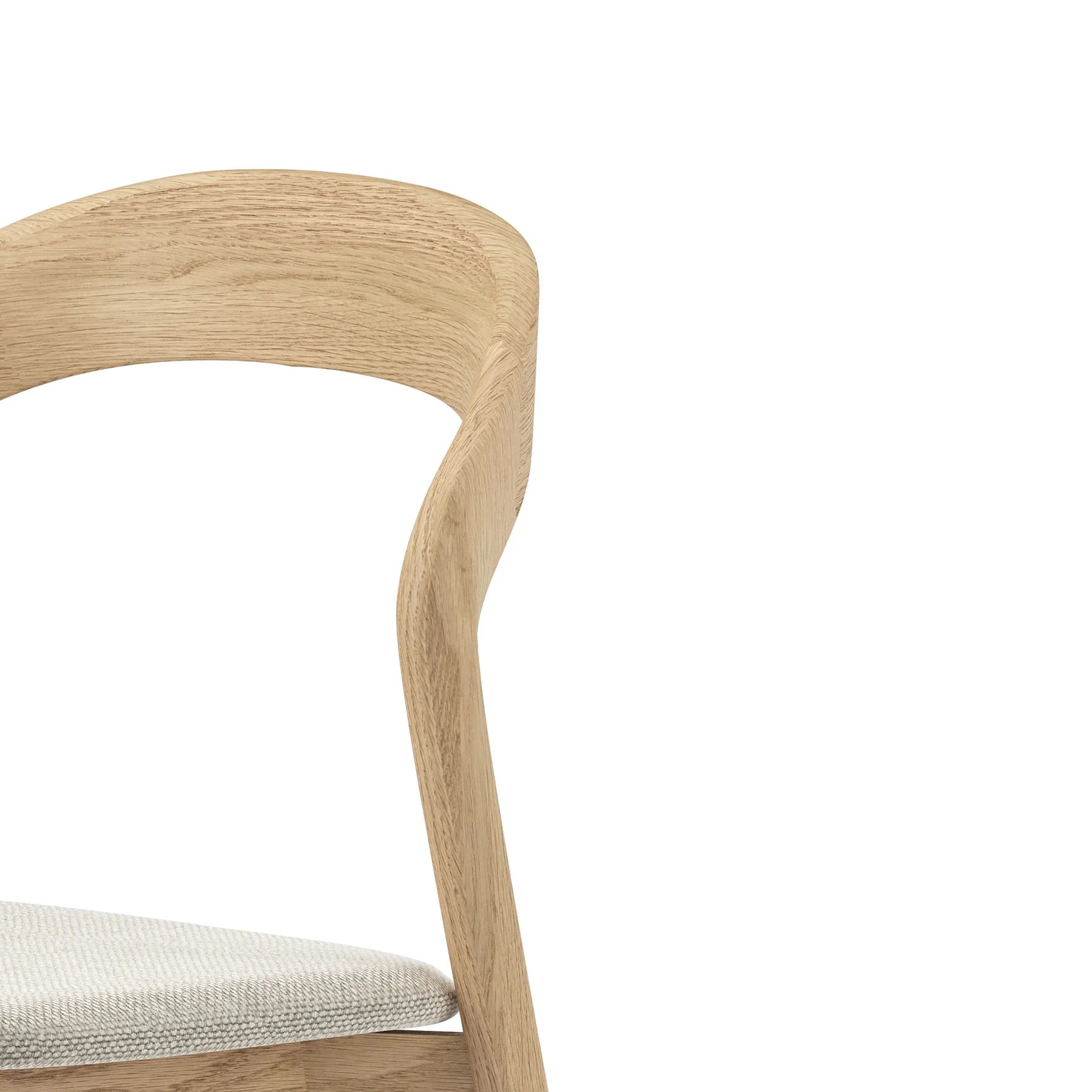 Nestor Dining Chair Soild American Oak – Upholstered W49XD53XH82cm (Melbourne Only)