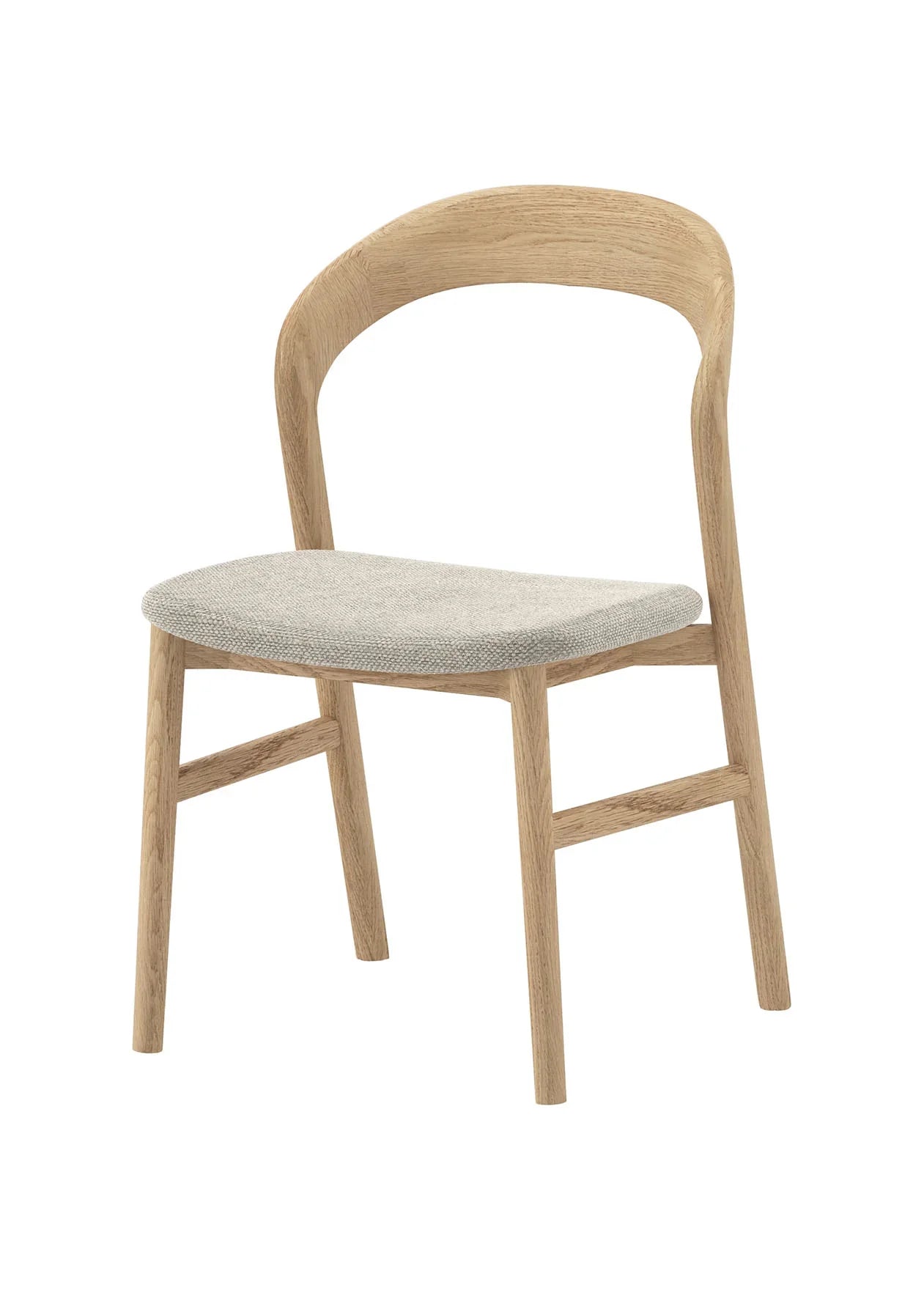 Nestor Dining Chair Soild American Oak – Upholstered W49XD53XH82cm (Melbourne Only)