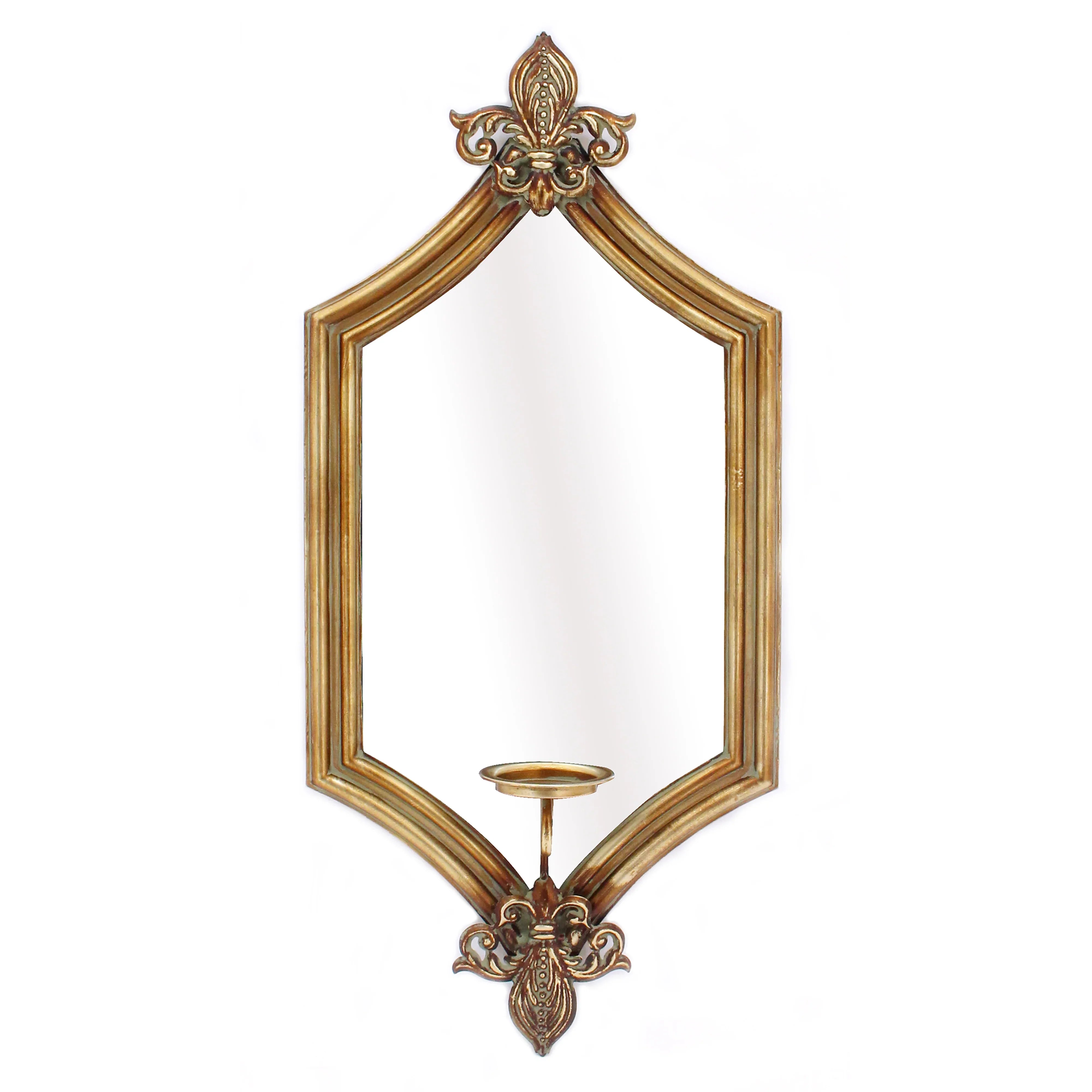Gideon Gold Metal Candle Mirror Hex W88.5 X D13.5 X H41cm