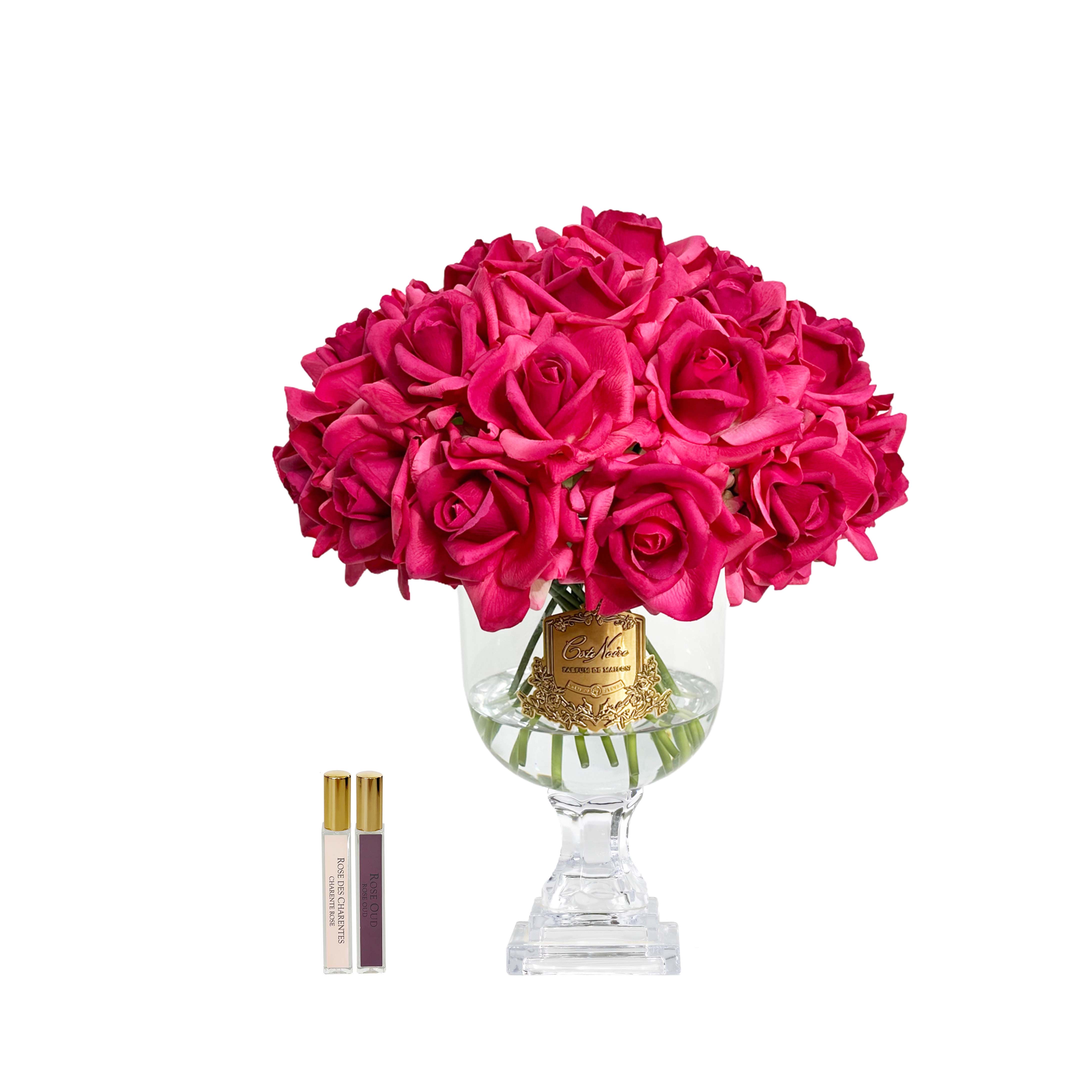 Cote Noire Versailles French Rose Bouquet - Magenta with Gold Badge - VRB07