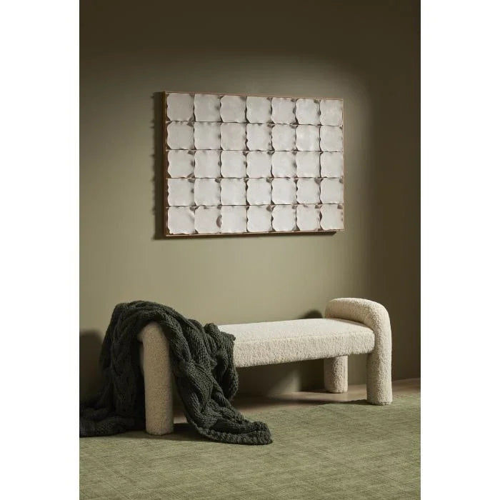 Amalfi Mia Bench Off White 150x53.5x55.5cm