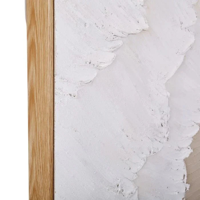 Amalfi Ava Hand Painted Wall Art White & Natural 80x4.5x118cm