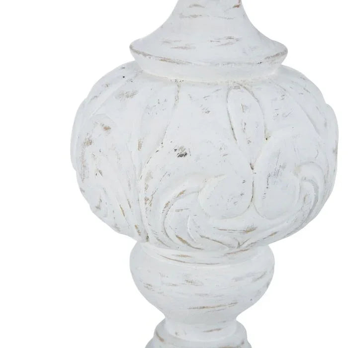 Amalfi Arista Finial Large White 13x13x36cm