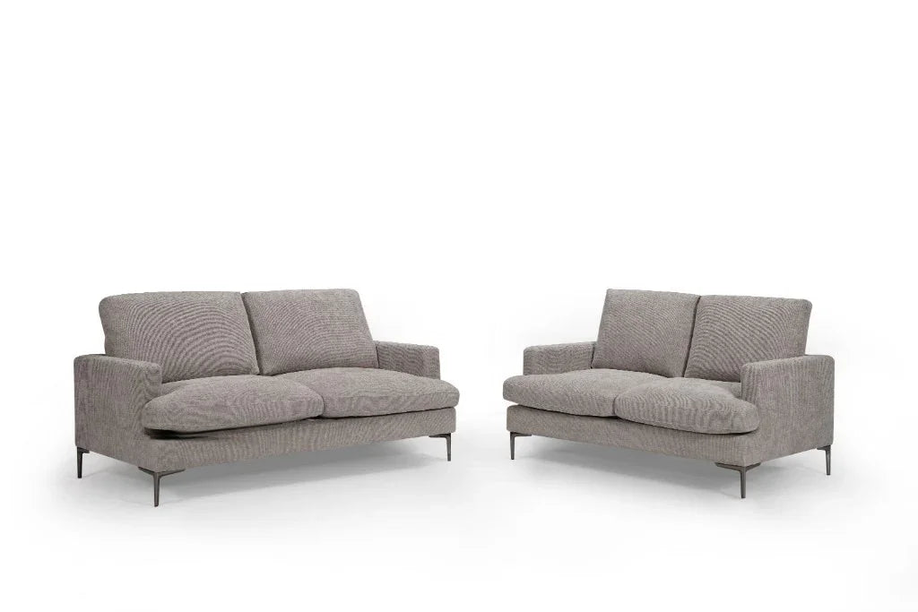 Bronte Fab 3 Seater+2 Seater Sofa Set-Slate