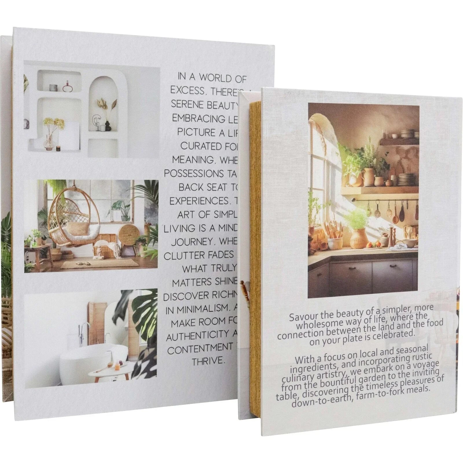 Book Box Set of 2 Lrg Relaxed Country