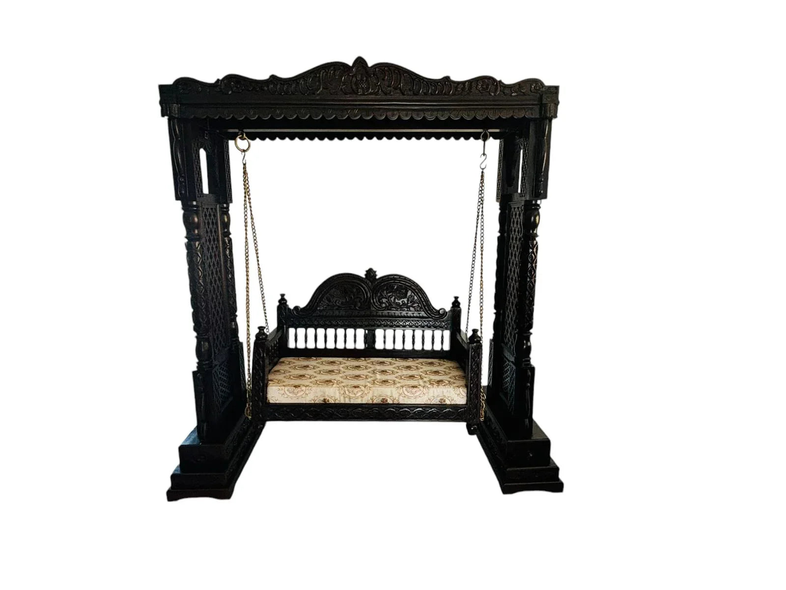 Teakwood Jhoola Swing 2 Seater Dark Chocolate ( Melbourne Only)