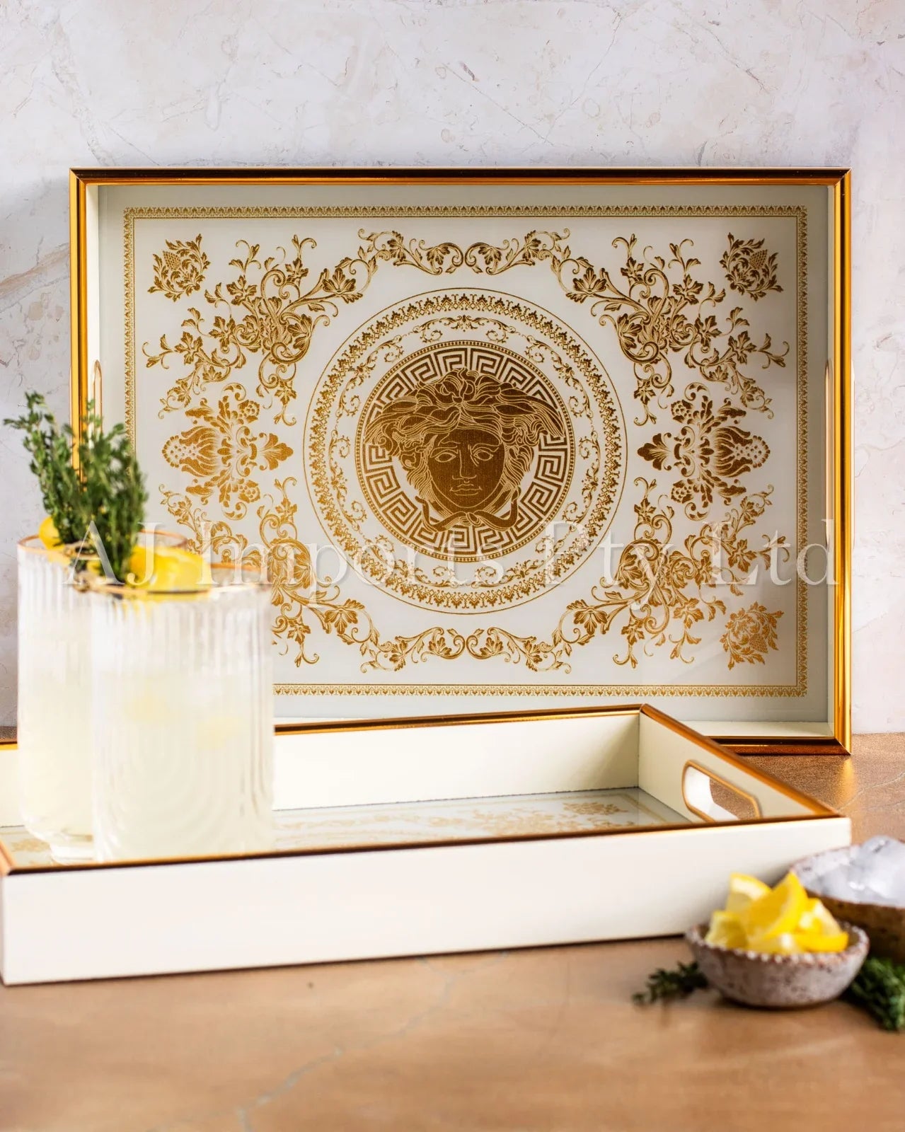 Athena Set/2 Decor Trays