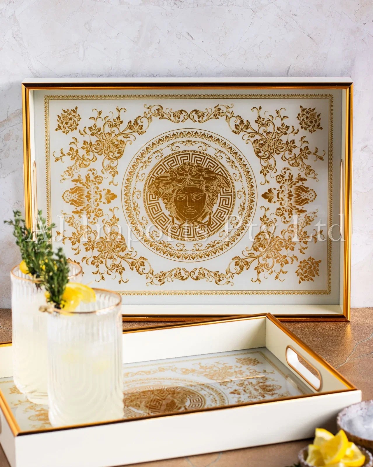 Athena Set/2 Decor Trays