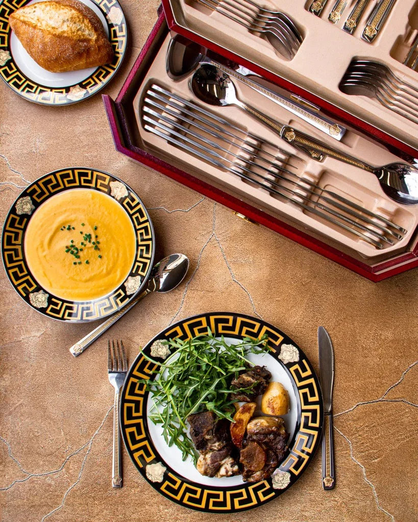 Medusa 72pc Cutlery Set Gold