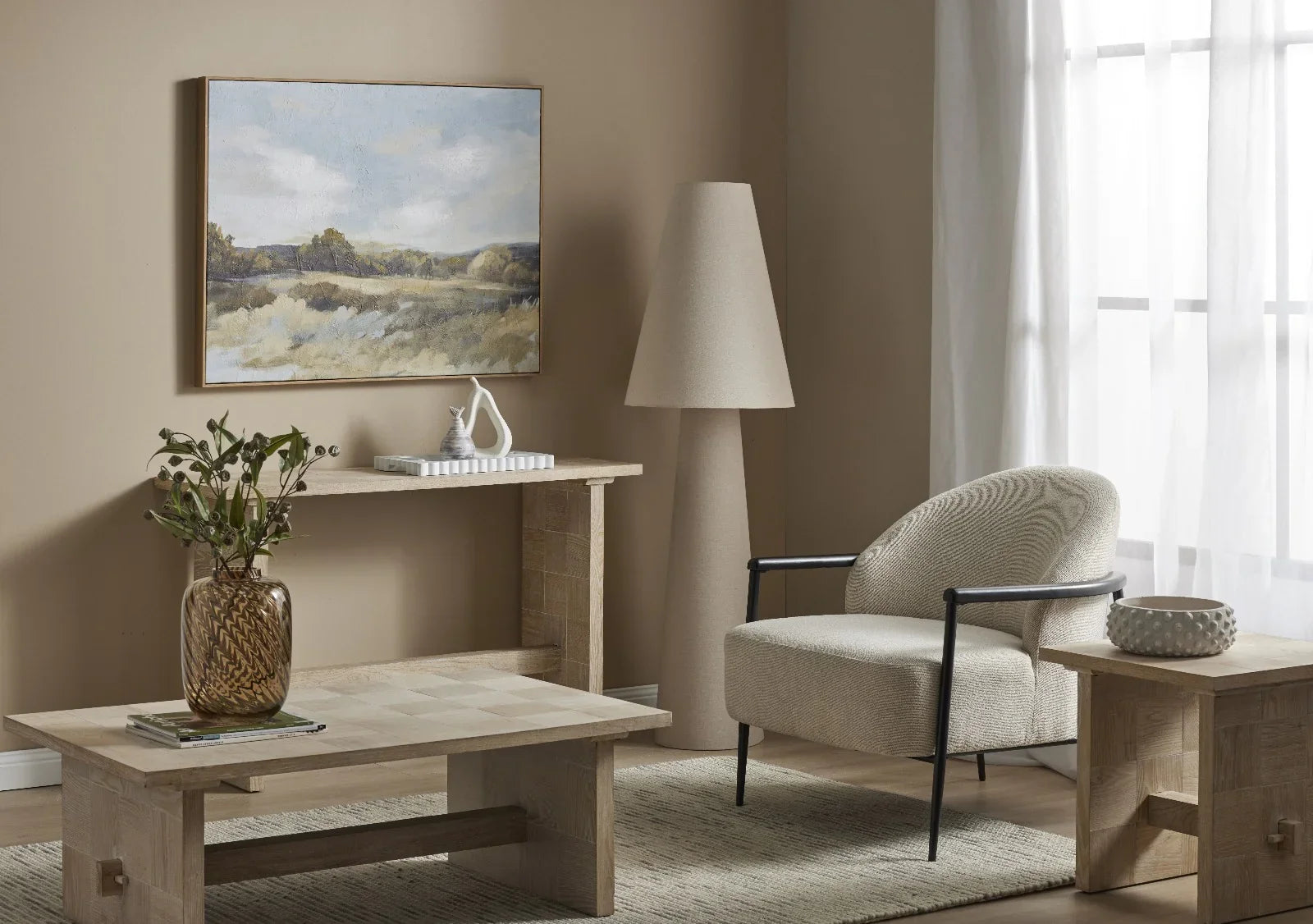 Amalfi Miles Armchair Cream 78x84x79.5cm