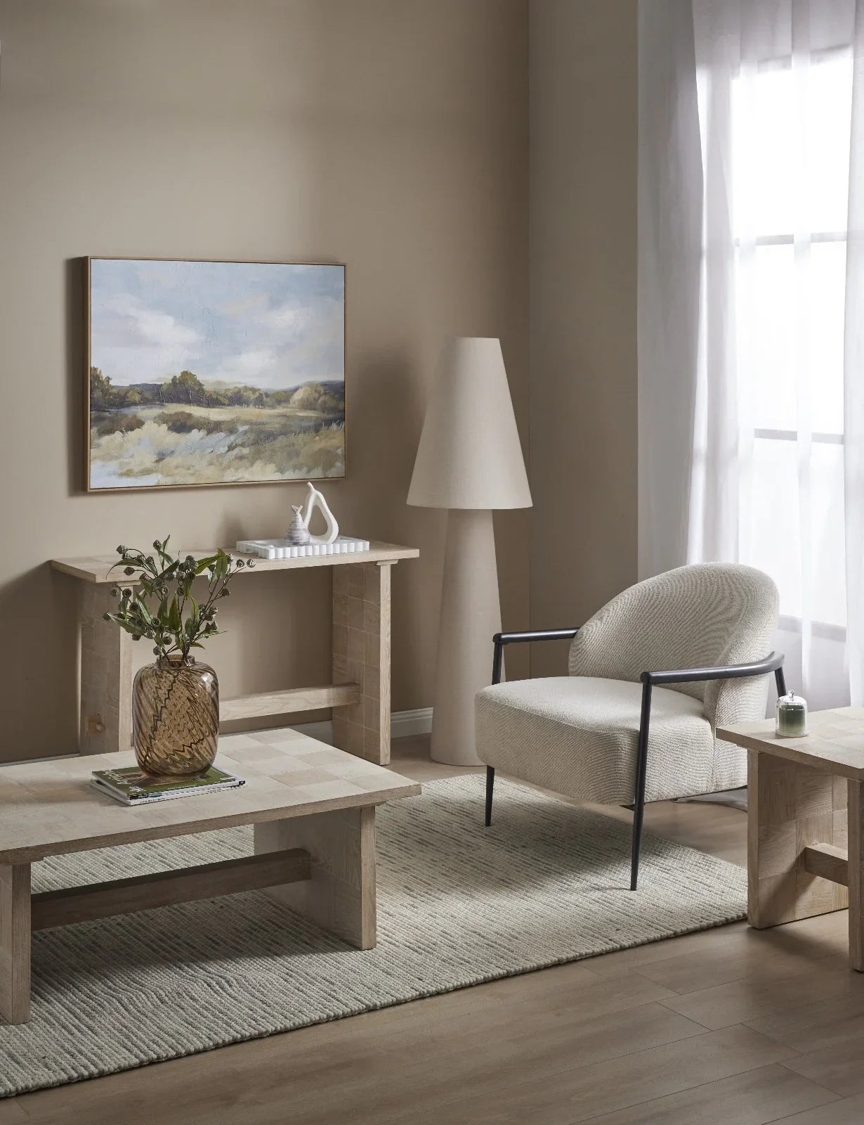Amalfi Miles Armchair Cream 78x84x79.5cm