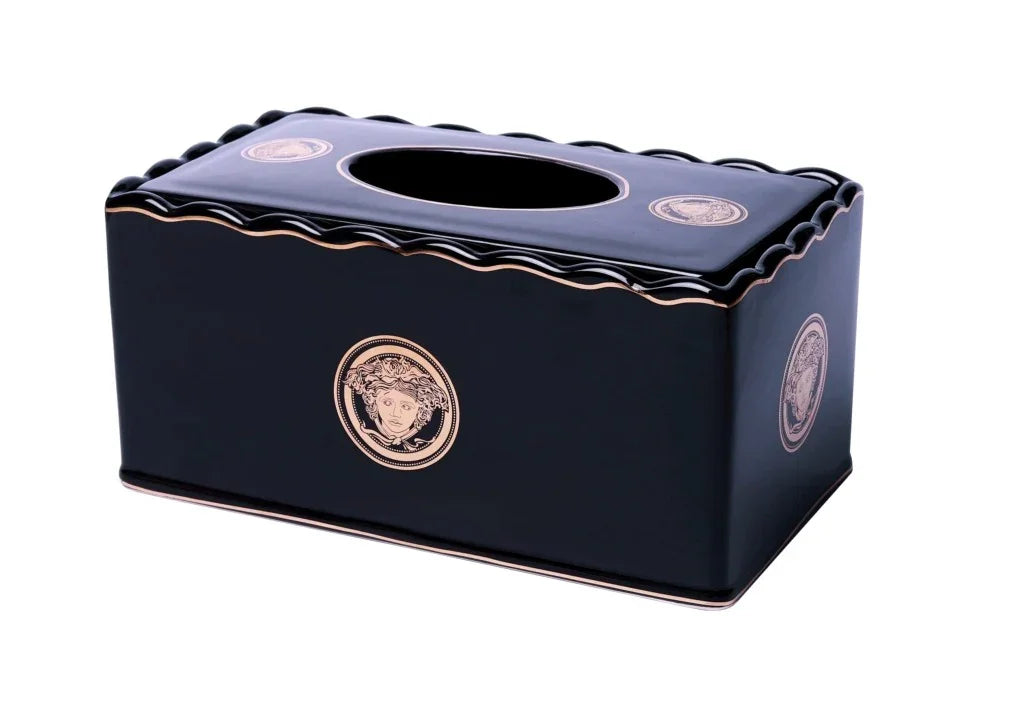 Tissue Box-Medusa-Black 24Cm