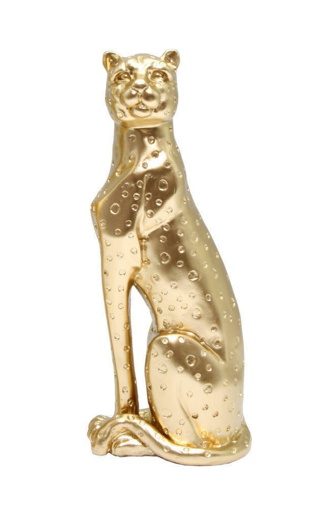 Figurine-Leopard-Gold-Left 25cm