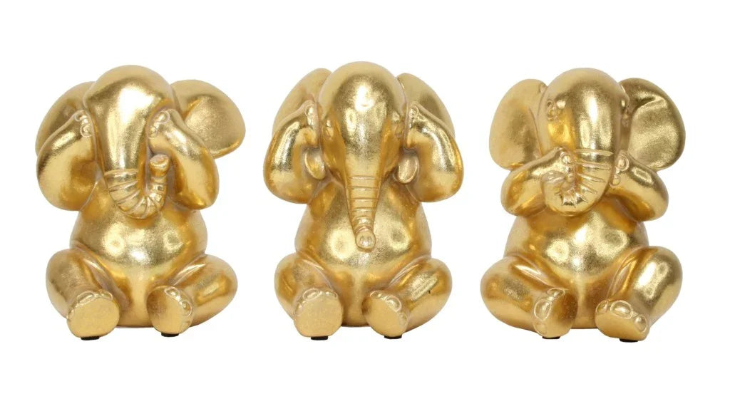 Figurine-No Evil-Elephant(Set of 3)12cm