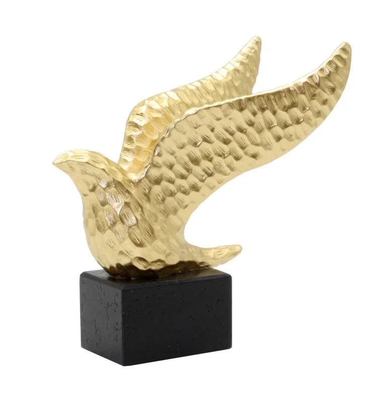 Ornament-Dove-Gold 18x19cm
