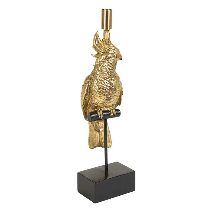 Harrier Resin Gold Parrot Taper Holder W13.4X D14.7X H47.5cm