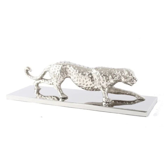 Imperial Silver Nickel Panther On Base W43.5X D13X H11cm