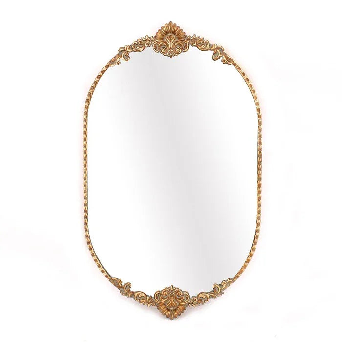 Macey Iron Ant Gold Filigree Mirror Oval W49 X D3.5 X H82.5cm
