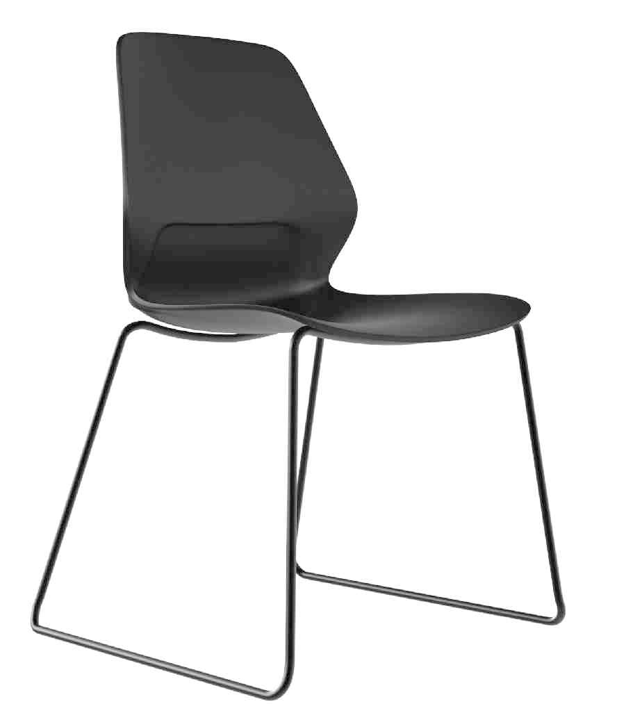 Star Stackable Chair Black 52X 53X 85.5cm