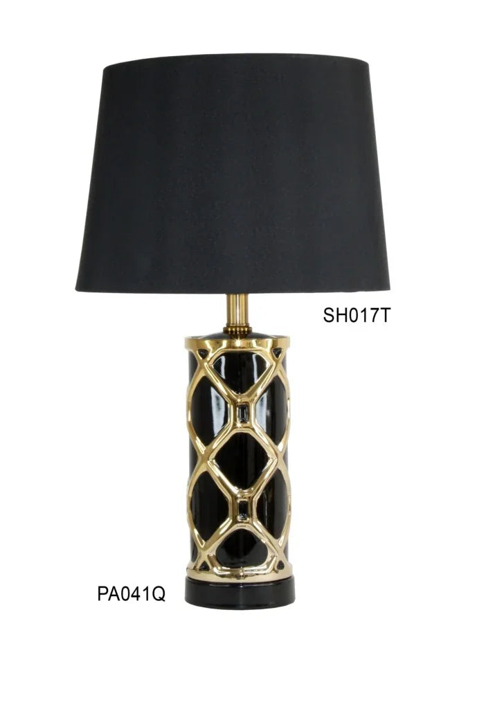 Lampbase-Links-Black n gold 50cm