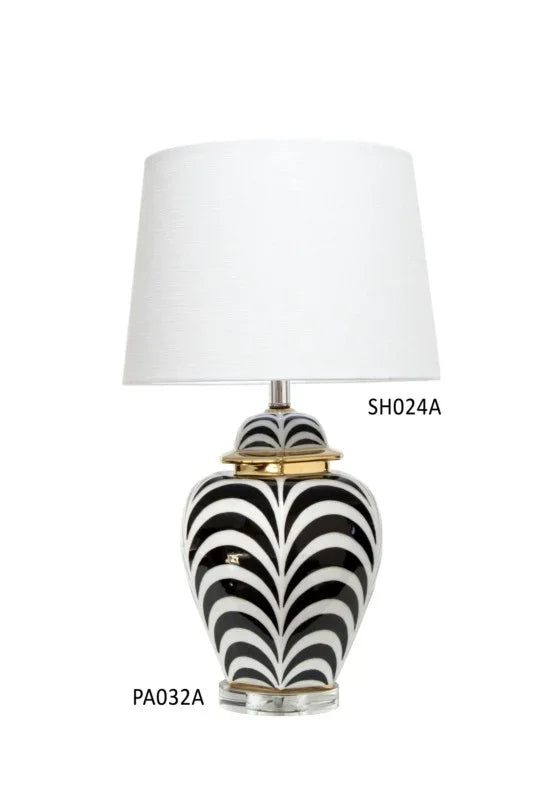 Lampbase-Zebra Print 39cm