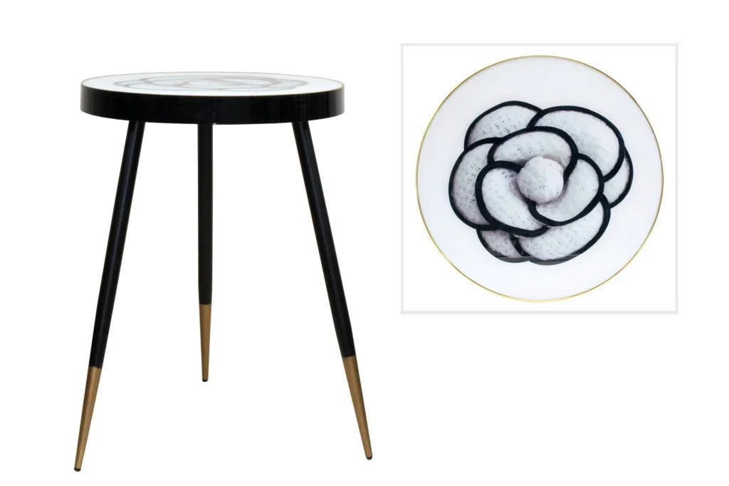 Tea Table-Camellia-Black 61Cm