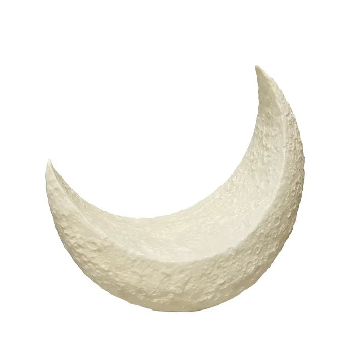 Ultra Led White Resin Half Moon Light WX36 DX16.1 HX31.3cm