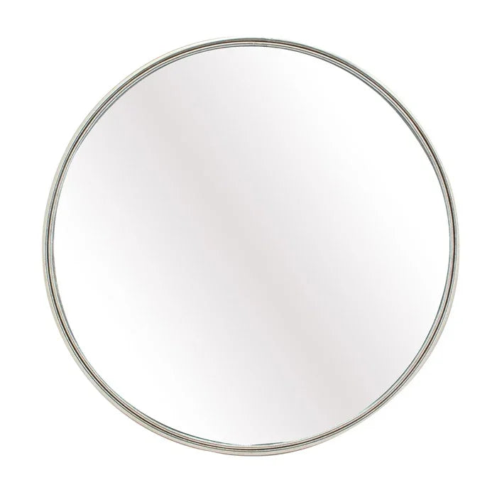 Olsen Metal Round Mirror 80cm Silver