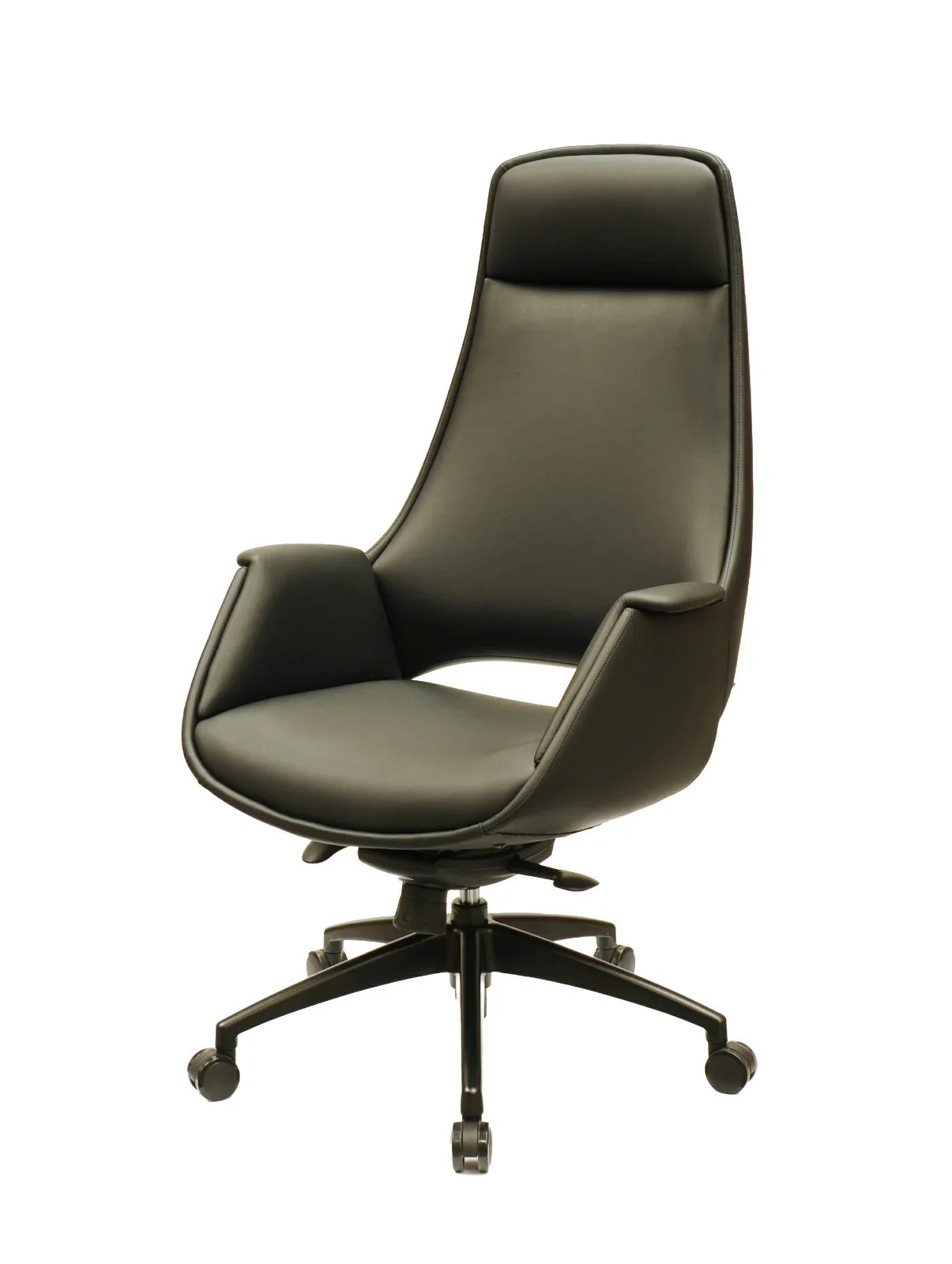 Lawson Executive Leather Chair High Back- Black