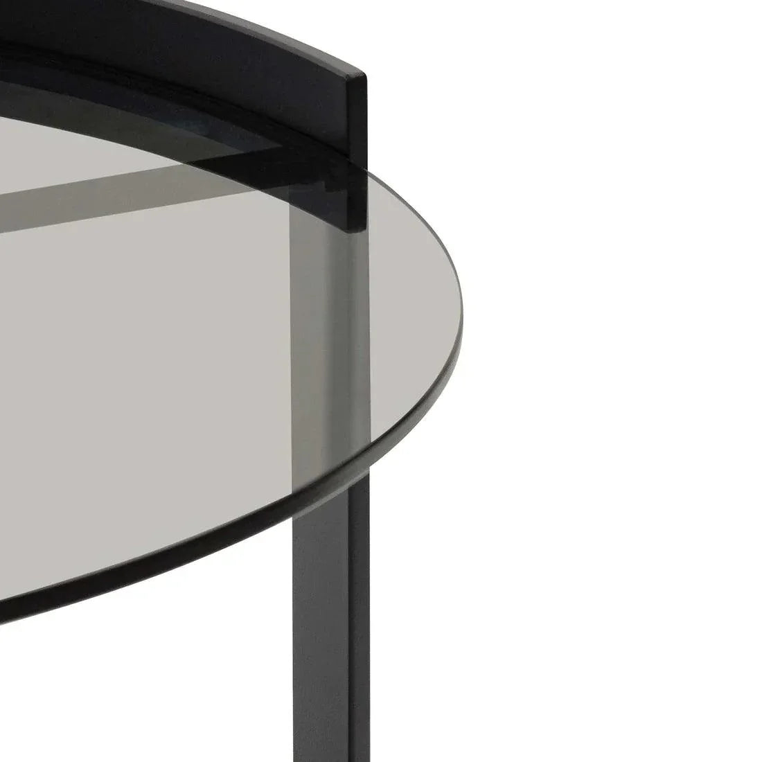 Alexis 90cm Glass Coffee Table - Black - Furniture Castle