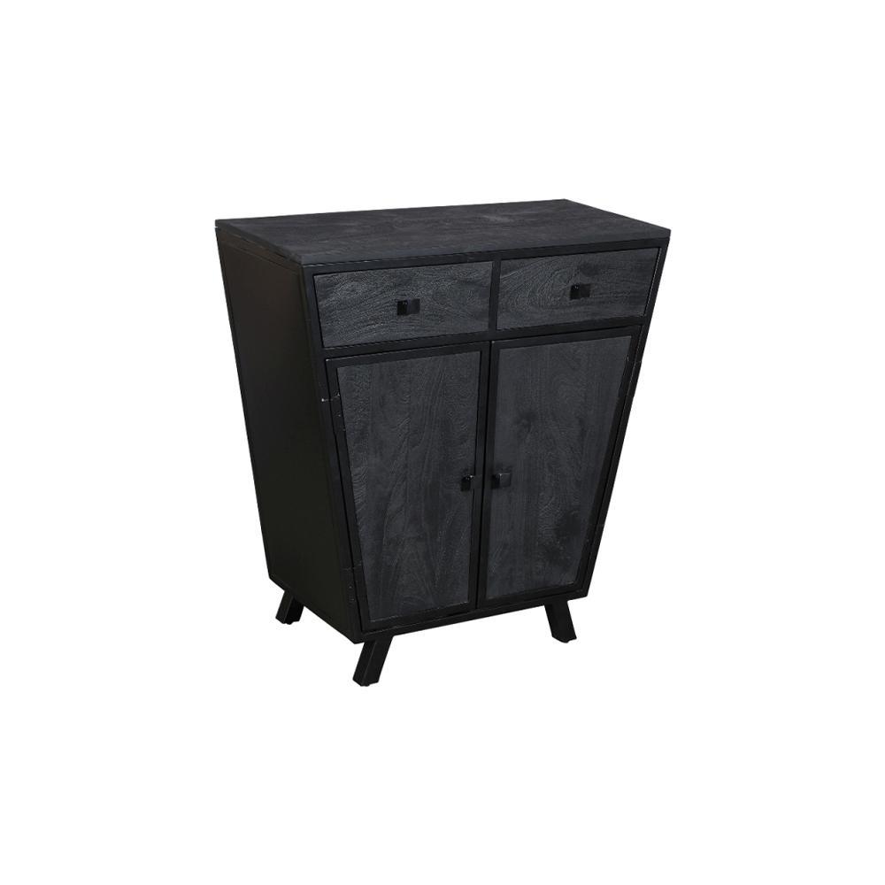 Alpine 2 Drawer 2 Door Sideboard Black - Furniture Castle