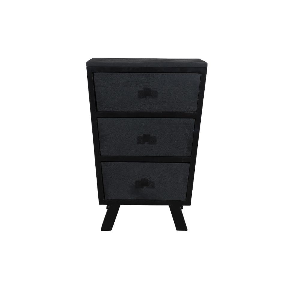 Alpine 3 Drawer Bedside - Furniture Castle