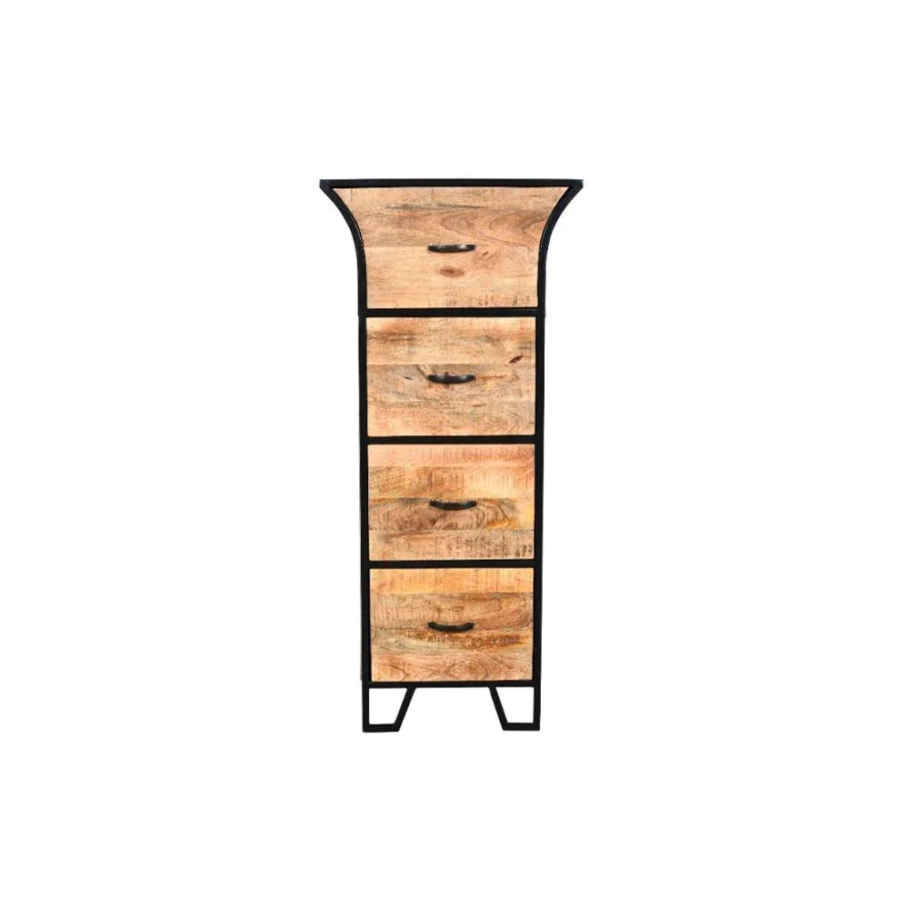 Alpine 4 Drawer Chest Black - Furniture Castle