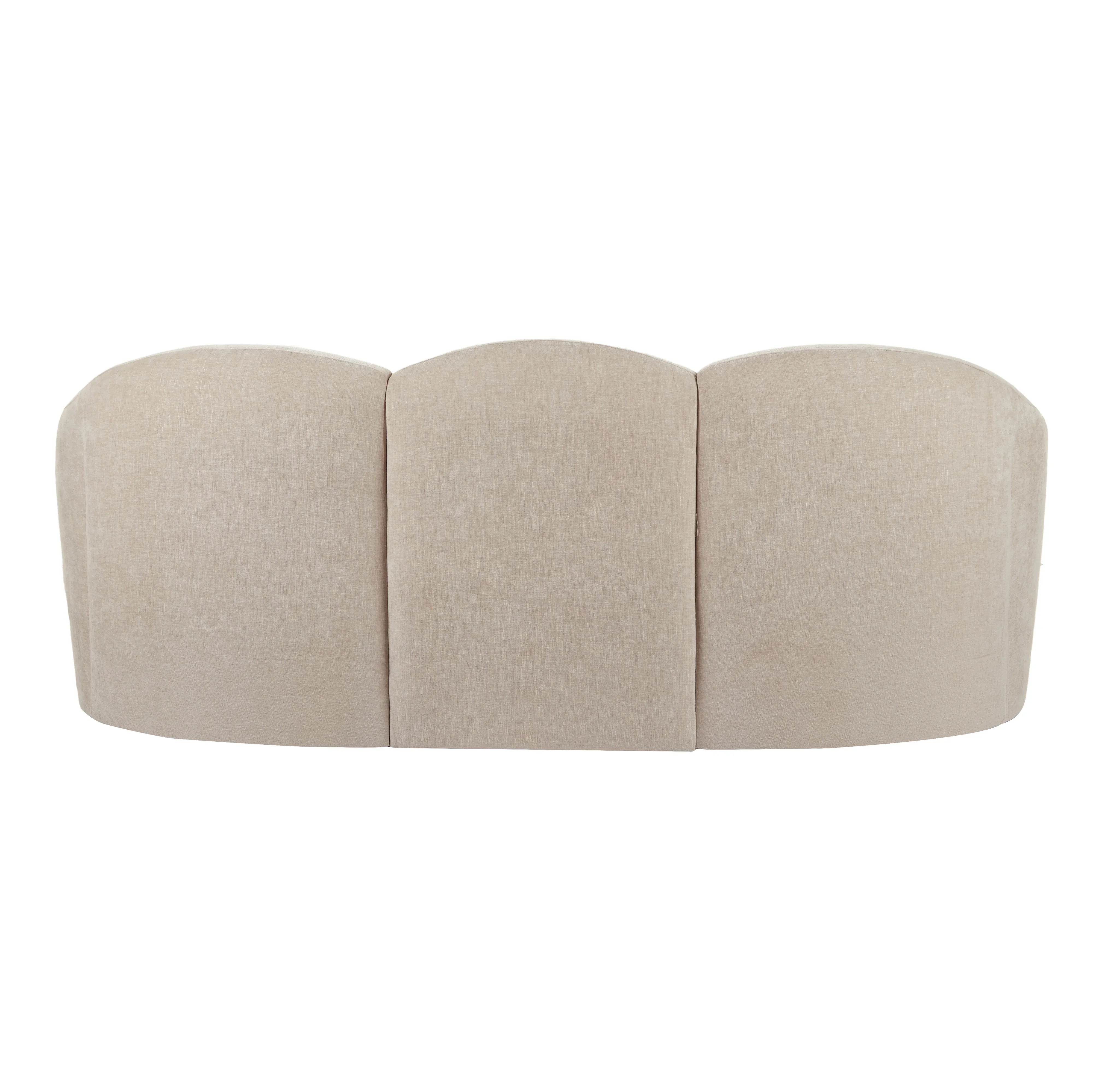 Amalfi Formes Curved 3 Seater Sofa Taupe 200x84x76cm