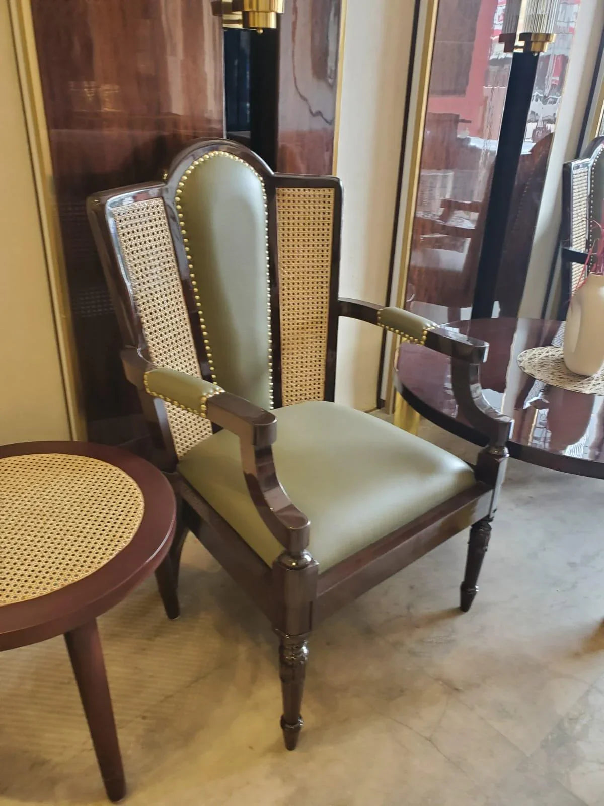 Ancient Cane Chair King Size - Furniture Castle