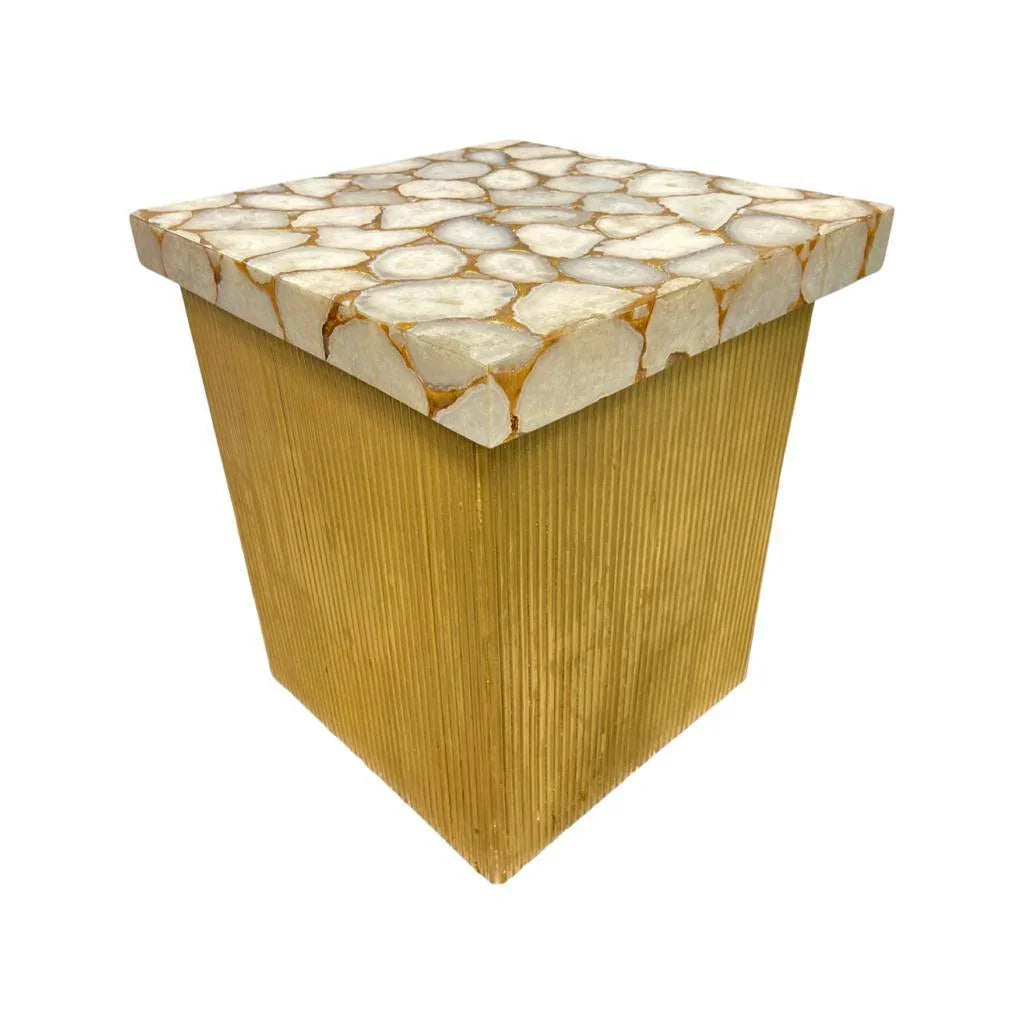 Angel Semi Precious Stone On Top & Flutted - Furniture Castle