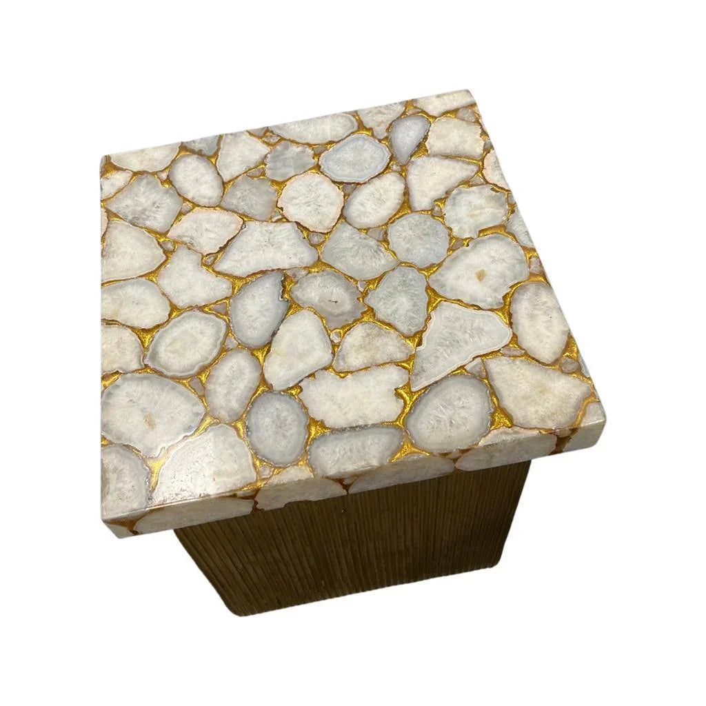Angel Semi Precious Stone On Top & Flutted - Furniture Castle