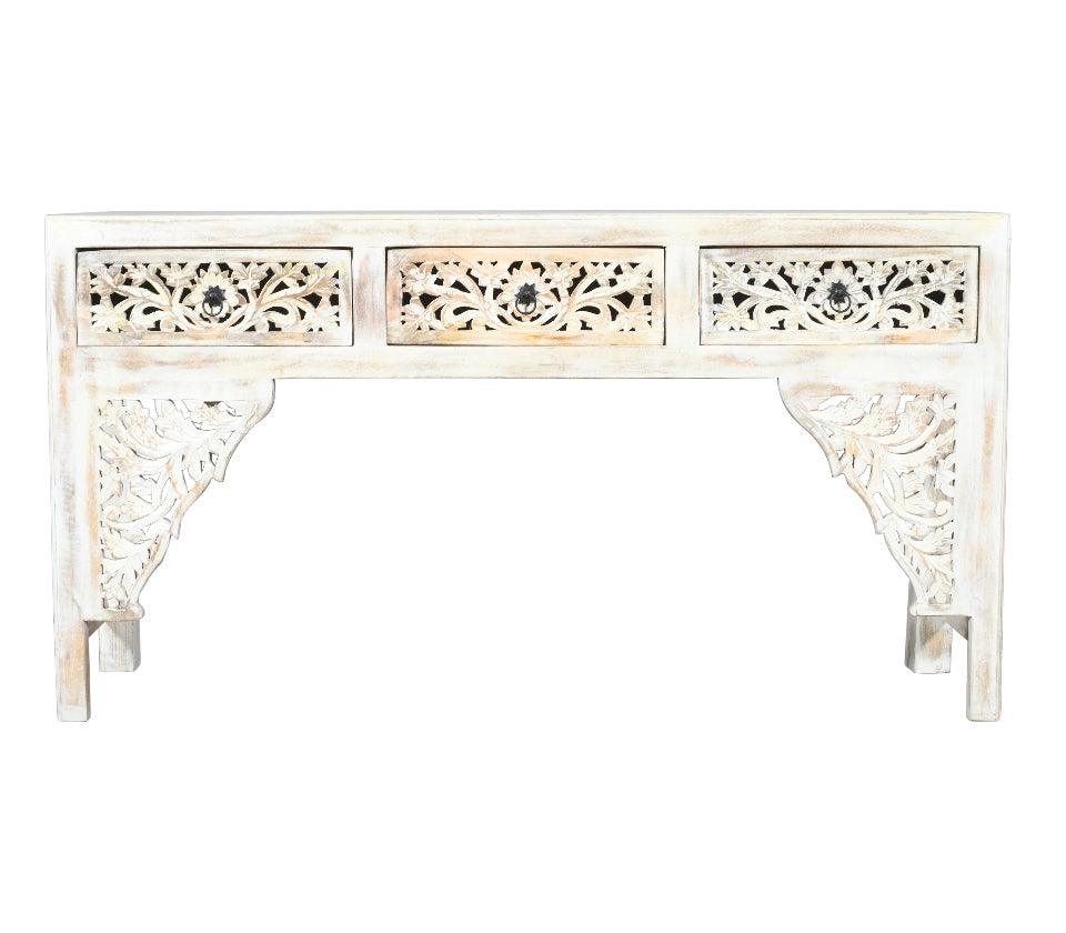 Antique 2 Drawer Console Table - Furniture Castle