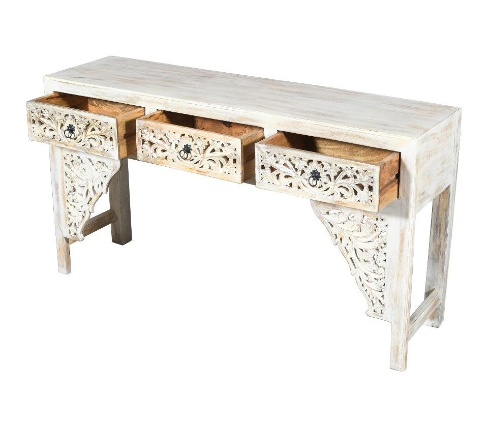 Antique 2 Drawer Console Table - Furniture Castle