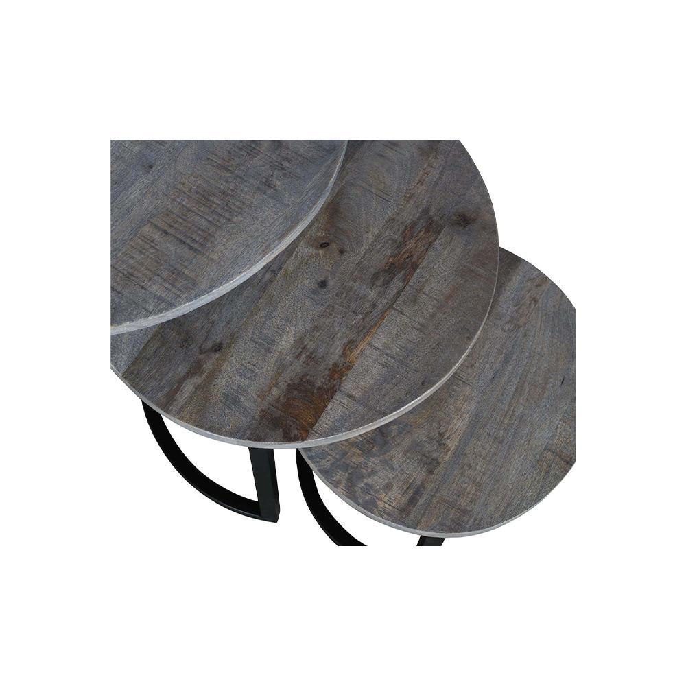 Antonio Stool Set Of 3 Grey - L55 X W55 X H45 - Furniture Castle