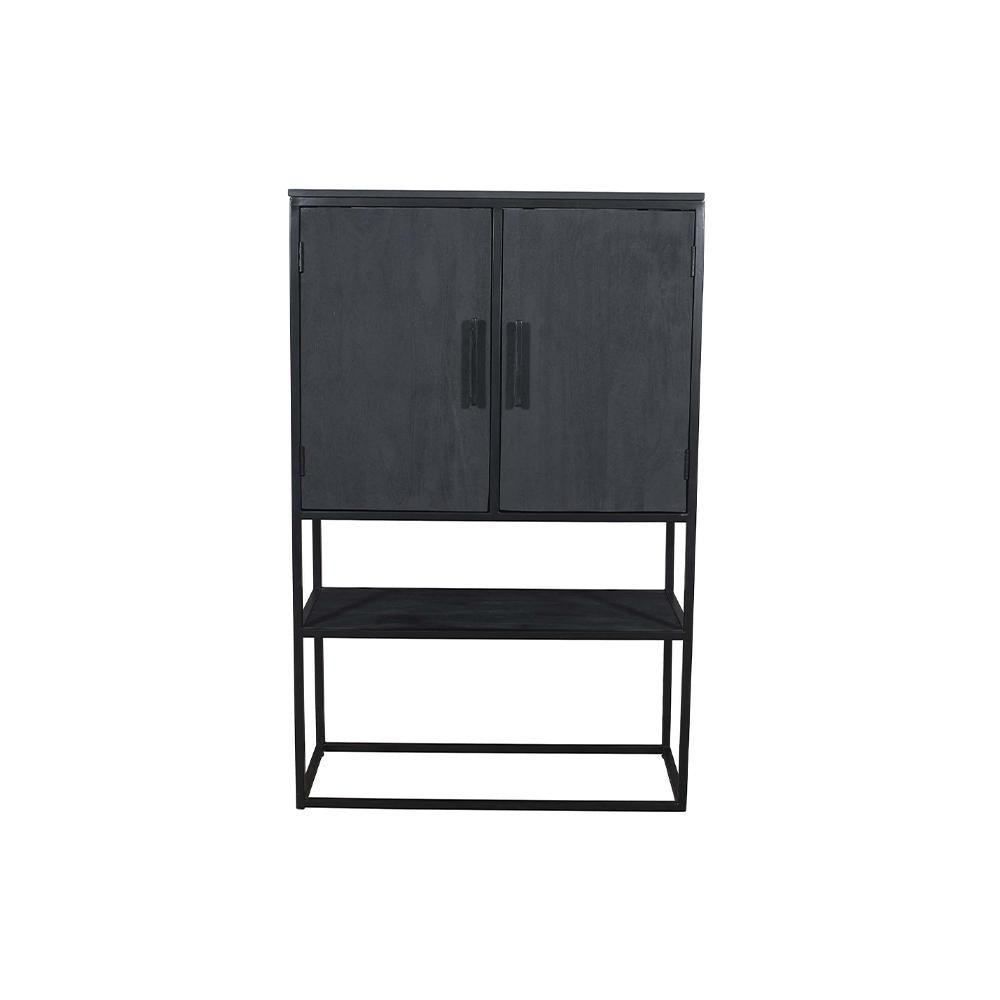 Antonio Wall Cupboard Black - L143 X W40 X H90 - Furniture Castle