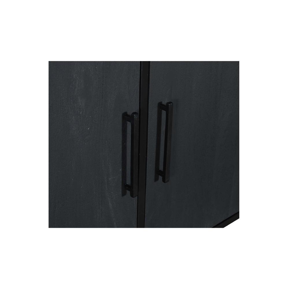 Antonio Wall Cupboard Black - L143 X W40 X H90 - Furniture Castle