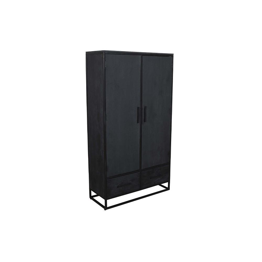 Antonio Wardrobe Black - L100 X W40 X H180 - Furniture Castle