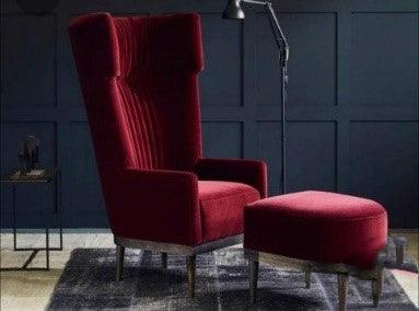 Arison Chair With Puffy Upholstered High Back Wing King Chair - Furniture Castle