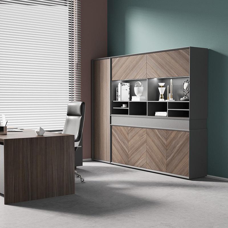 ARMANDO Display Unit 2.6M - Hazelnut & Grey - Furniture Castle