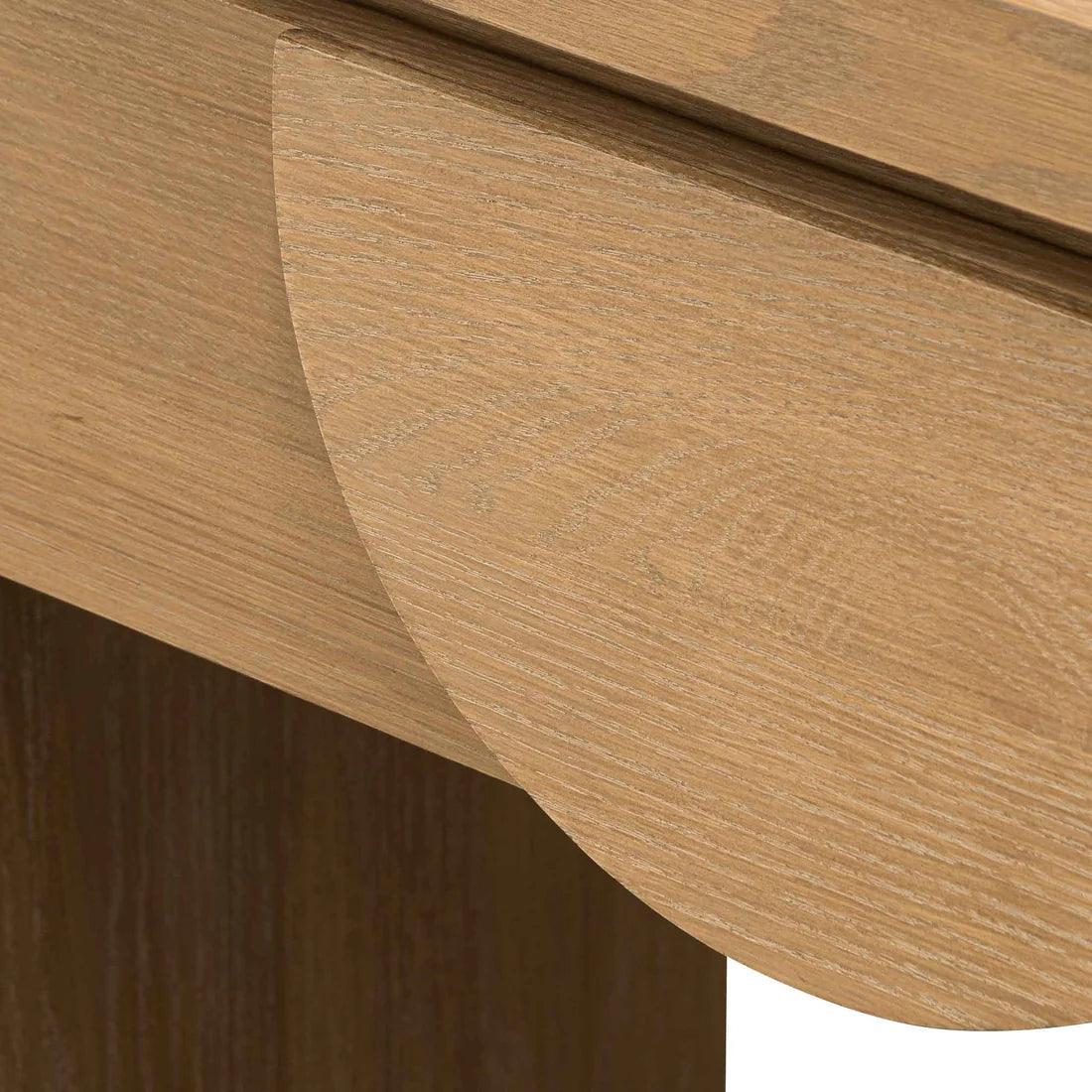 Blockie Twin Drawers 1.4m Console Table - Dusty Oak - Furniture Castle