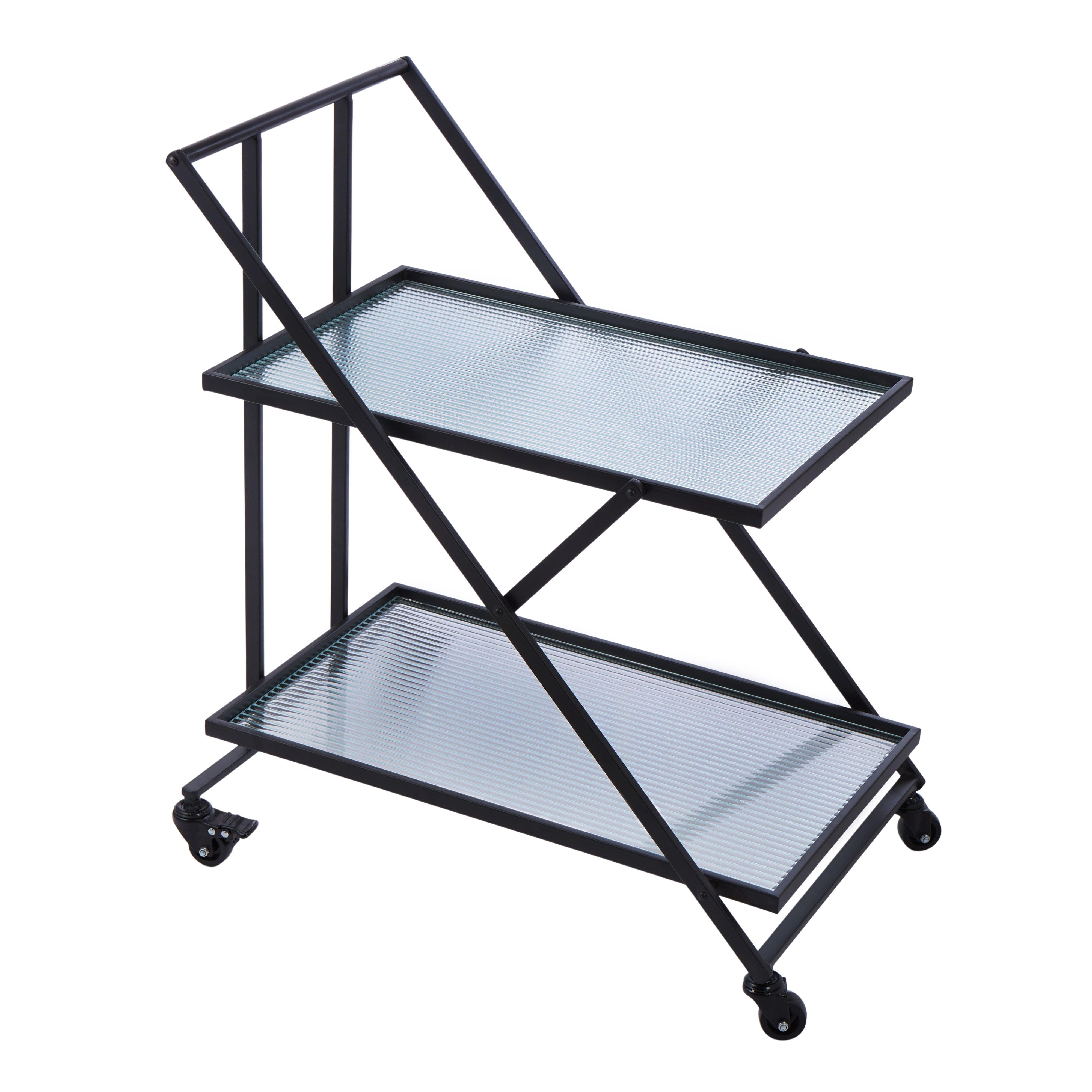 Brix Drinks Trolley Black 70X45X81cm - Furniture Castle