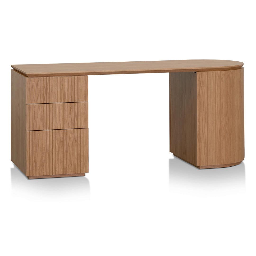 Brooke 1.77m Left Drawer Office Desk - Natural Oak - Furniture Castle