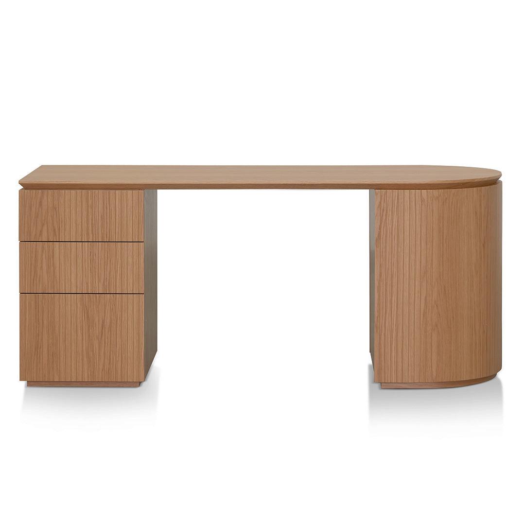 Brooke 1.77m Left Drawer Office Desk - Natural Oak - Furniture Castle
